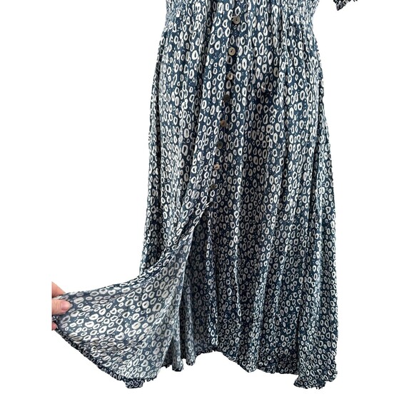 Cleobella Violeta Dress Size M Blue White Print Button Front V-Neck Sundress - Picture 9 of 16